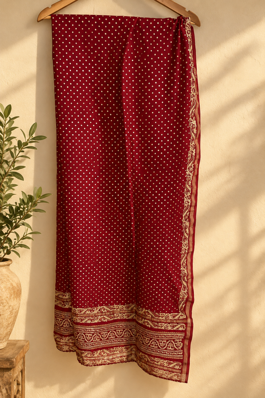Gulnaar | Crimson Red Dupatta