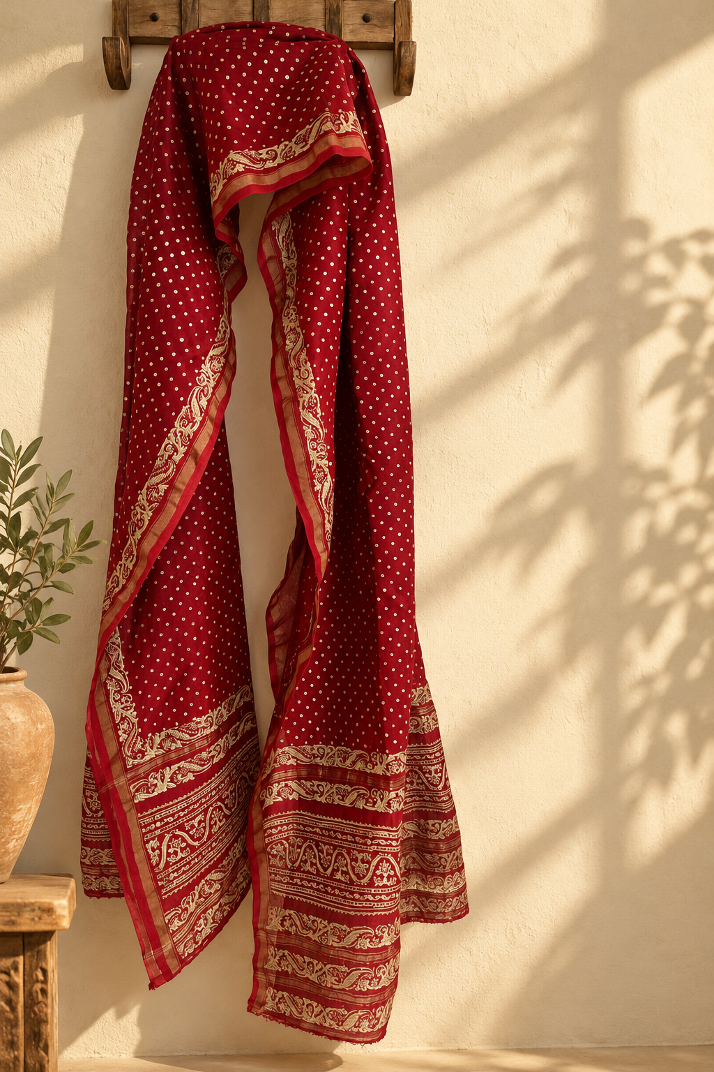 Gulnaar | Crimson Red Dupatta