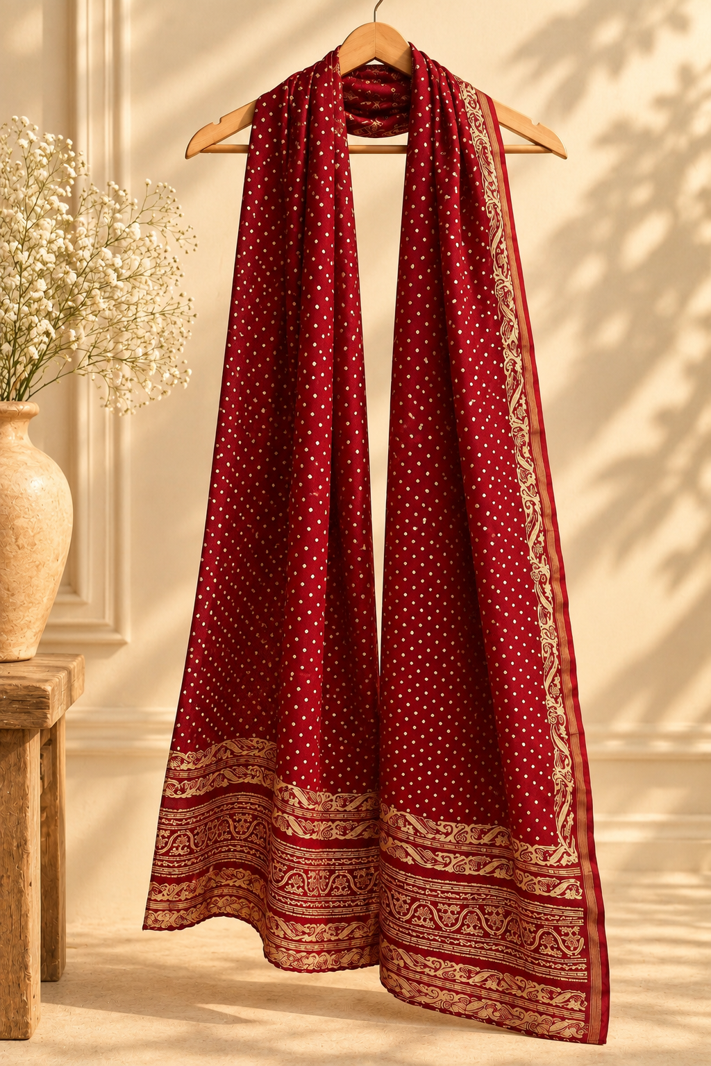 Gulnaar | Crimson Red Dupatta