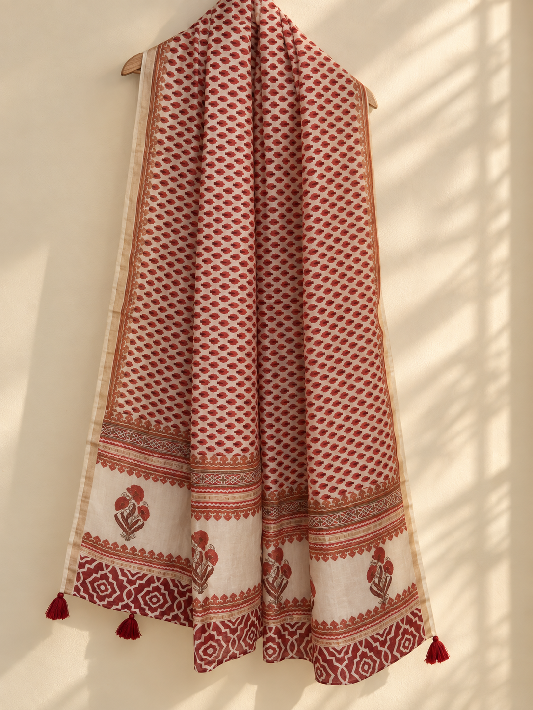 Ruhani Rust Chanderi Dupatta